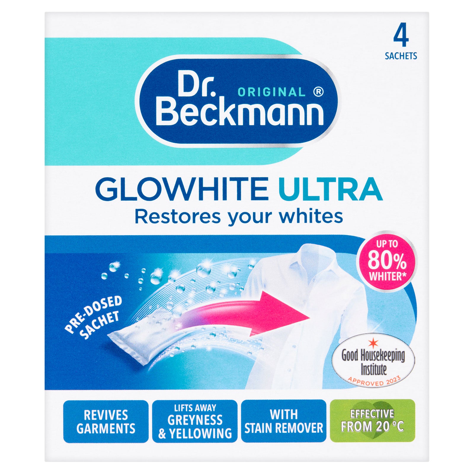 Best Dr.Beckmann Original Glowhite Ultra 4 Sachets | High Quality Cleaning Product Online - Product Image Best Dr.Beckmann Original Glowhite Ultra 4 Sachets | High Quality Cleaning Product Online - Product Image